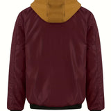 Men's Hooded Zip-Up Jacket – Casual Urban Outerwear for Autumn