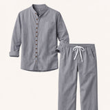 Men's Summer Sets | Retro Cotton & Linen Comfort