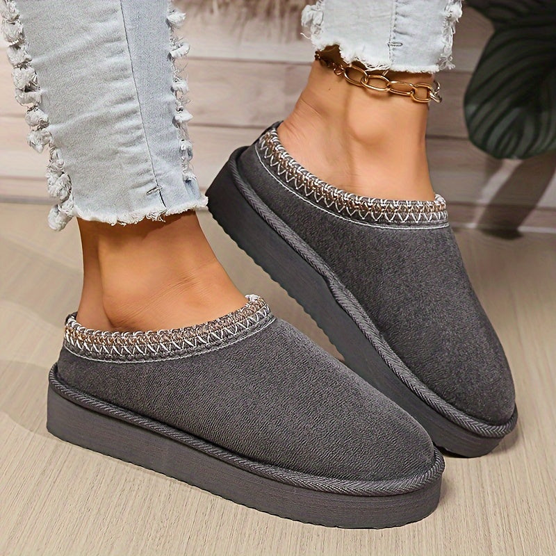 Women's Cosy House Slippers - Soft Lined Non-Slip Indoor Shoes