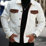 Men's Button Front Jacket – Smart Casual Tailored Overshirt