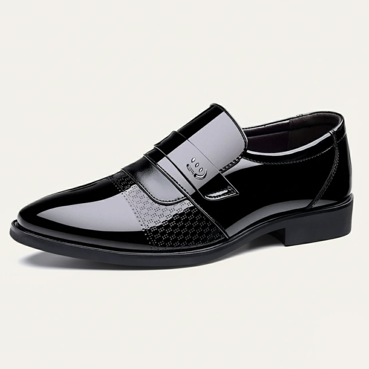 Men's Patent Leather Loafers | Luxury Slip-On Formal Elegance