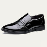 Men's Patent Leather Loafers | Luxury Slip-On Formal Elegance