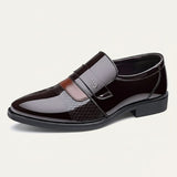 Men's Patent Leather Loafers | Luxury Slip-On Formal Elegance