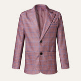Men's Double Breasted Plaid Blazer | Classic Checked Style