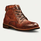 Vintage Leather Ankle Boots Men | Classic Style & All-Day Comfort