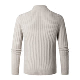 Men's Ribbed Quarter Zip Sweater – Classic Smart Casual Knit