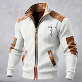 Men's Contrast-Trim Stand-Collar Jacket - Lined Winter Layer