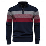 Men's Colour Block Half Zip Sweater – Modern Knit Top
