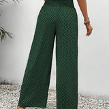 Wide Leg Geometric Print Trousers | Statement Comfort