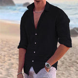 Men's Cotton Linen Shirt – Lightweight Button Down Summer Shirt