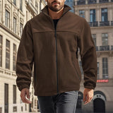 Men's Stand-Collar Full-Zip Jacket - Insulated Casual Layer