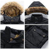 Men's Padded Parka Jacket – Hooded Winter Warmth with Pockets