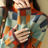 Patchwork Cashmere Turtleneck | Luxurious Texture & Timeless Sophistication