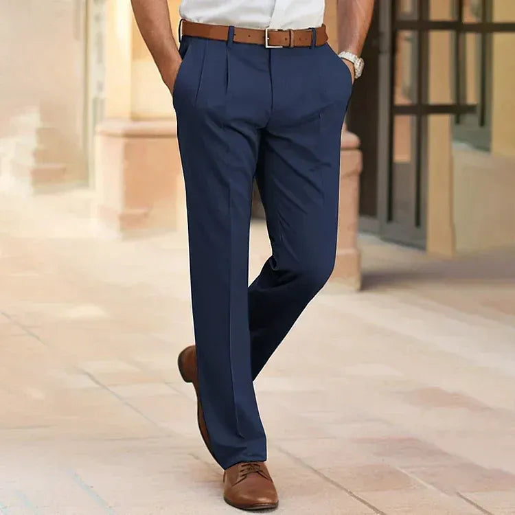 Men's Smart Casual Trousers – Relaxed Wide Fit Everyday Style