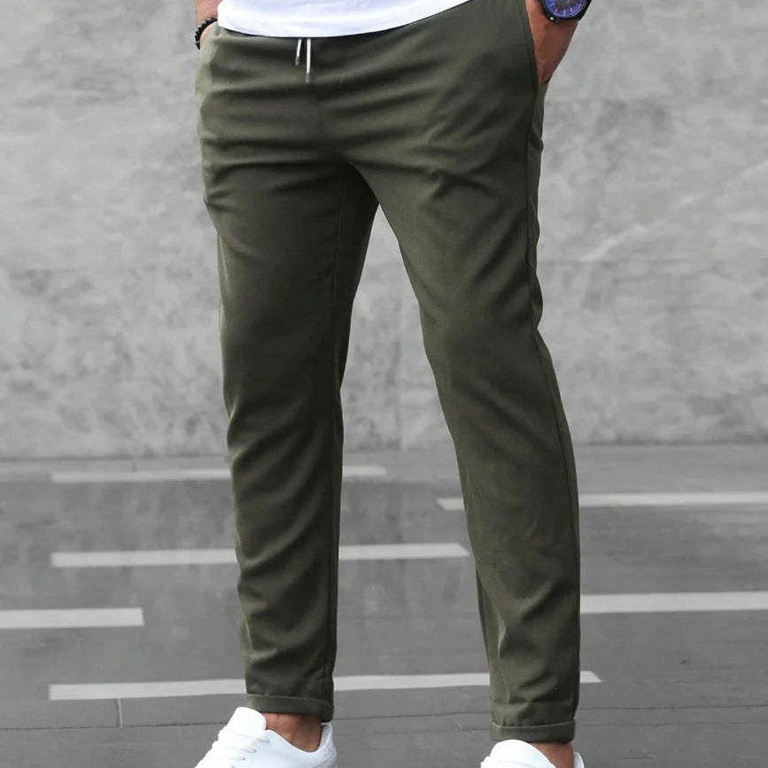 Men's Elasticated Waist Trousers – Comfort Fit Pull On Trousers