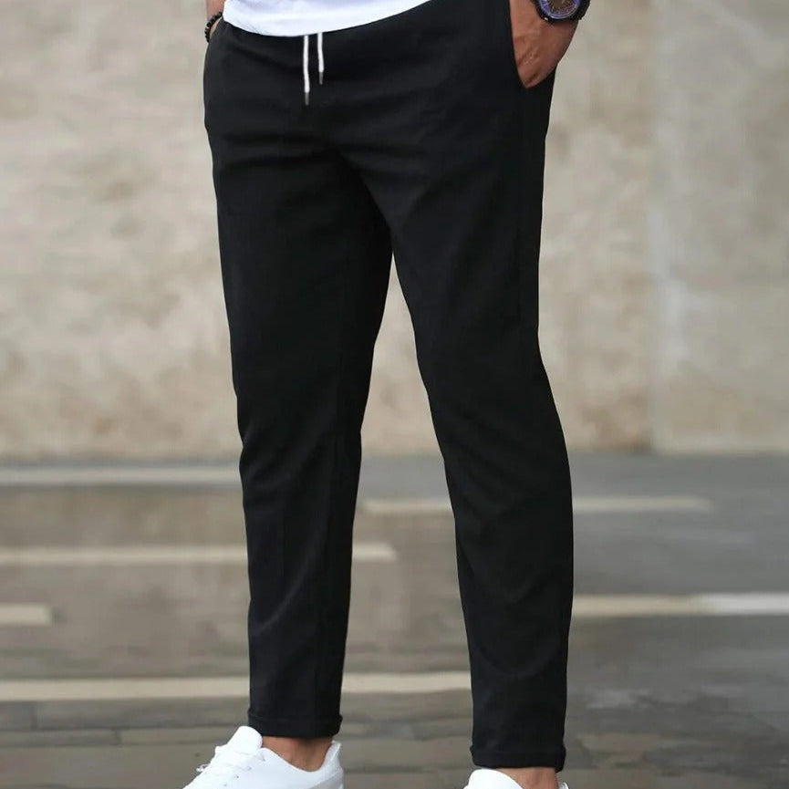 Men's Elasticated Waist Trousers – Comfort Fit Pull On Trousers