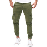 Men's Slim Fit Cargo Trousers – Stretch Fabric Pocket Style