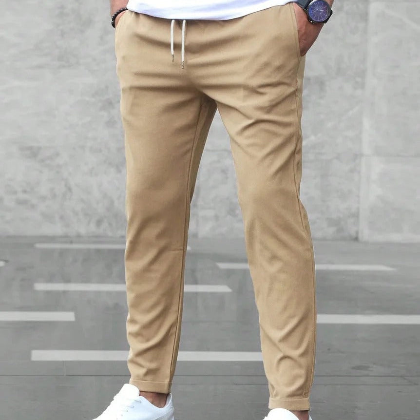 Men's Elasticated Waist Trousers – Comfort Fit Pull On Trousers