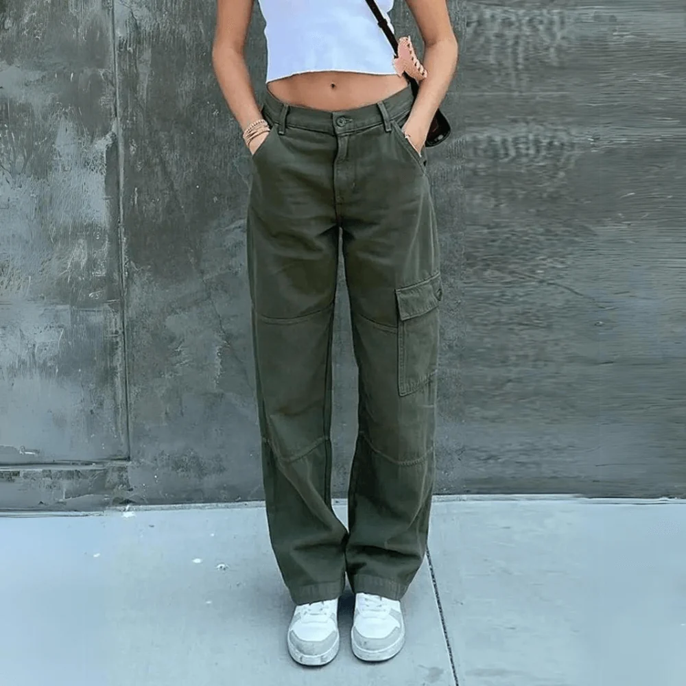 Women's Cargo Trousers – Utility Pockets, Versatile Everyday Fit