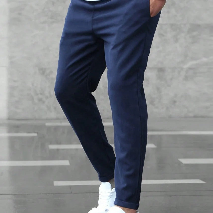 Men's Elasticated Waist Trousers – Comfort Fit Pull On Trousers