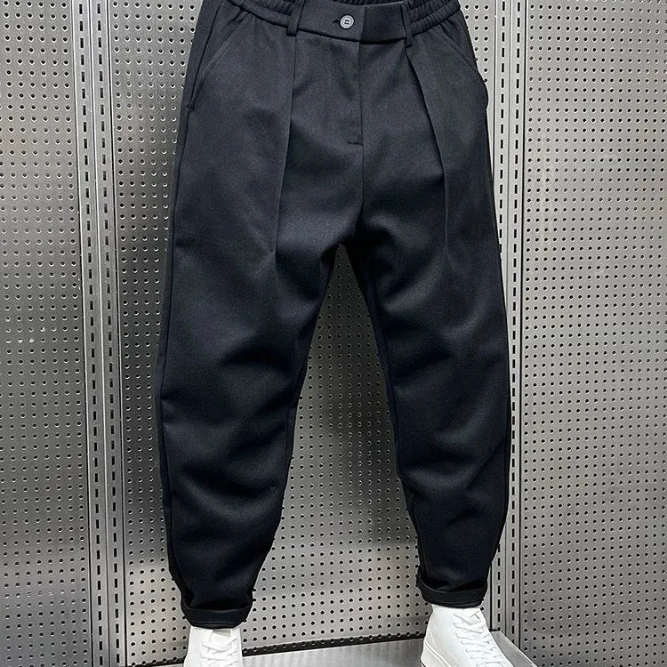 Men's Tapered Trousers – Textured Finish Smart Casual Fit