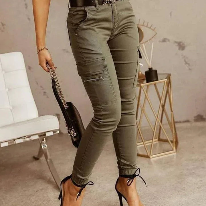 Women's Cargo Jeans – Utility Denim with Functional Pockets