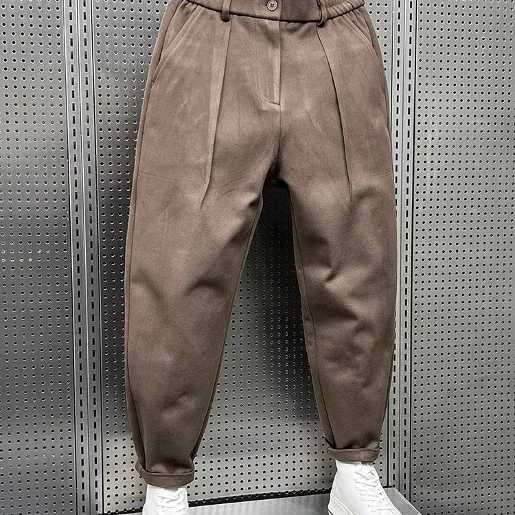 Men's Tapered Trousers – Textured Finish Smart Casual Fit