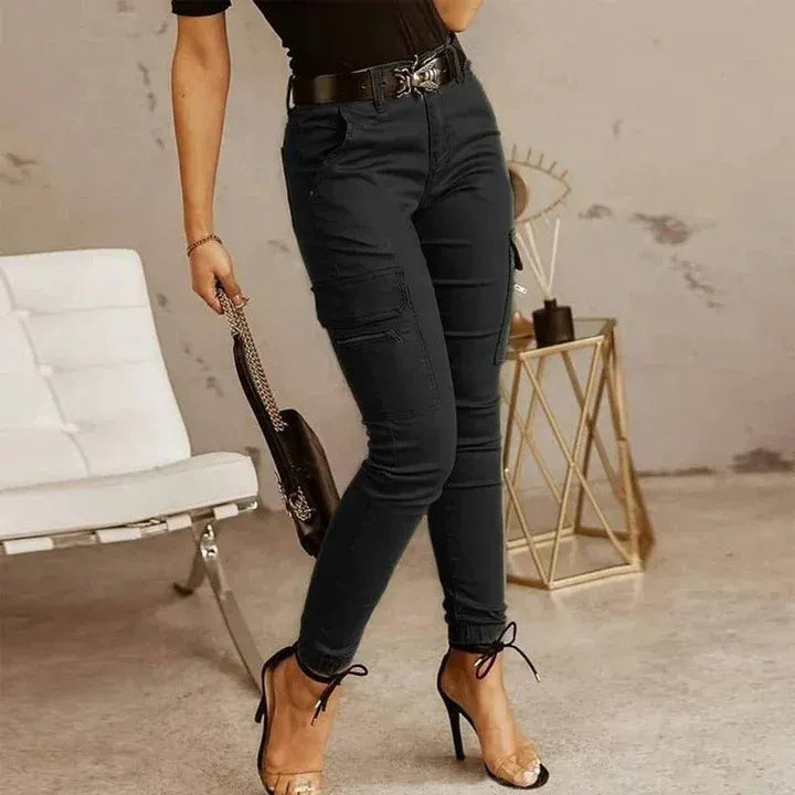 Women's Cargo Jeans – Utility Denim with Functional Pockets