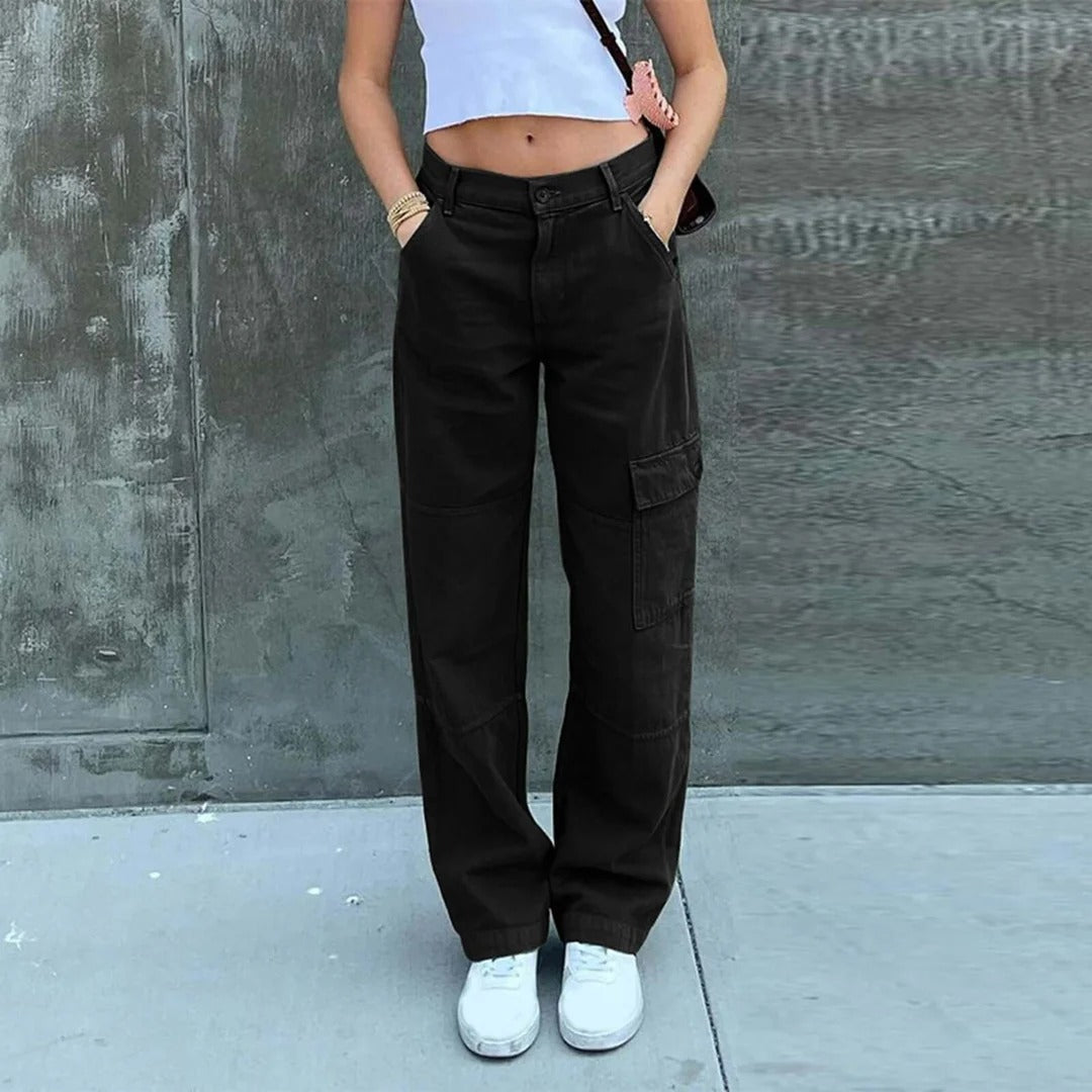 Women's Cargo Trousers – Utility Pockets, Versatile Everyday Fit