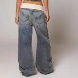 Women's Baggy Wide Leg Jeans – Relaxed Denim Everyday Fit