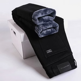 Men's Fleece Lined Jeans – Warm Winter Denim Casual Trousers