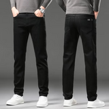 Men's Fleece Lined Jeans – Warm Winter Denim Casual Trousers
