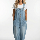 Women's Denim Dungarees – Relaxed Fit Casual Overalls