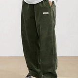 Men's Baggy Wide Leg Trousers with Adjustable Waist