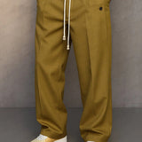 Men's Wide Leg Trousers – Loose Baggy Fit Relaxed Casual Pants
