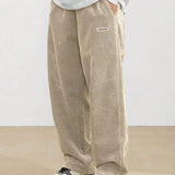 Men's Baggy Wide Leg Trousers with Adjustable Waist