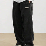 Men's Baggy Wide Leg Trousers with Adjustable Waist