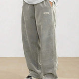Men's Baggy Wide Leg Trousers with Adjustable Waist
