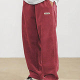 Men's Baggy Wide Leg Trousers with Adjustable Waist