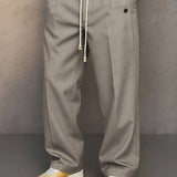 Men's Wide Leg Trousers – Loose Baggy Fit Relaxed Casual Pants