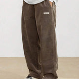 Men's Baggy Wide Leg Trousers with Adjustable Waist