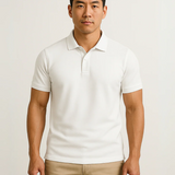 Classic White Polo Shirt for Men | Timeless Old Money Elegance