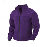 Men's Stand-Collar Full-Zip Jacket - Insulated Casual Layer