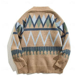 Men's Patterned V-Neck Button Cardigan - Knit Layering Piece