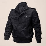 Men's Field-Style Utility Jacket - Stand-Collar Pocketed Layer
