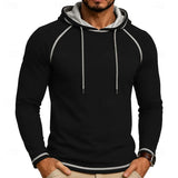 Men's Raglan Sleeve Hoodie – Casual Sporty Hooded Sweatshirt