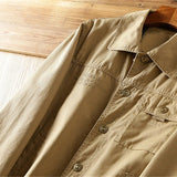 Men's Lightweight Utility Jacket - Lapel Collar Pocket Layer