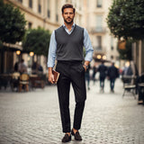 Men's Tailored Pleated Pants | High Waisted, Sophisticated Style