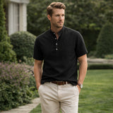 Men's Cotton Linen Henley Shirt | Breathable Comfort, Effortless Style