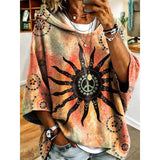 Women's Floral Hooded Top - Relaxed Botanical Print Pullover